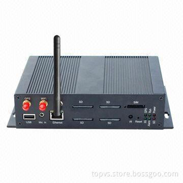 3G Mobile DVR with 3G/Wi-Fi/GPS Built-in Side and SD Card Slot x 4, H.264 Compression